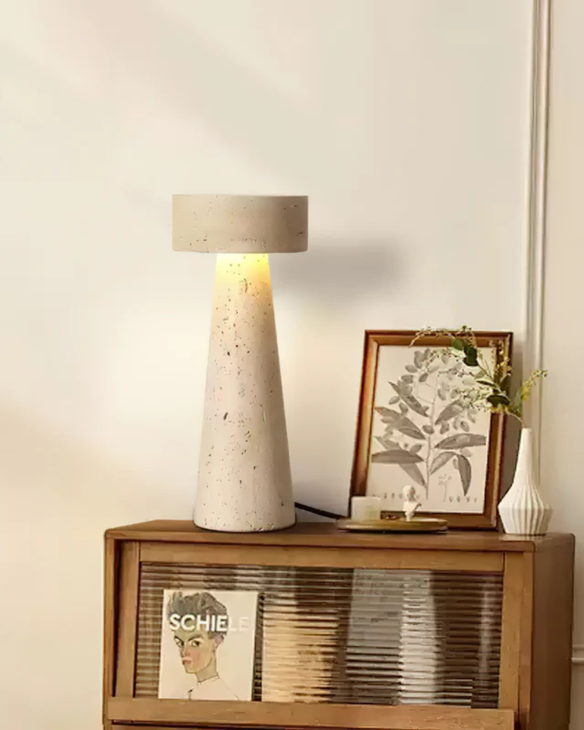 Lampa Stołowa z Efektem Kamienia