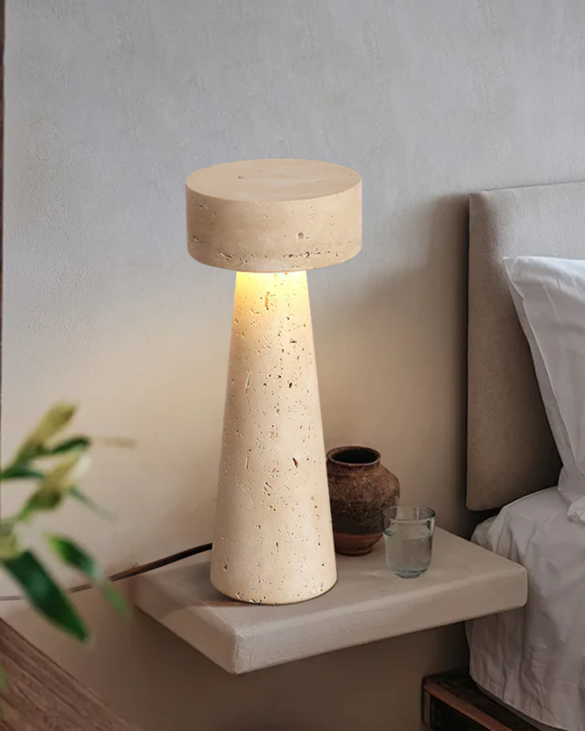 Lampa Stołowa z Efektem Kamienia