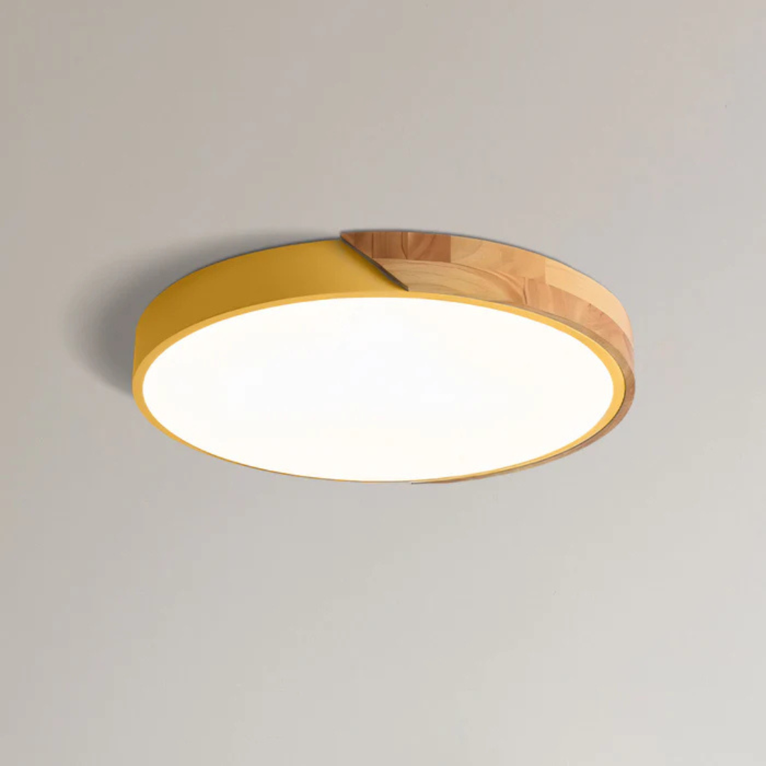 Lampa Sufitowa LED w Stylu Skandynawskim, Zimna Biel — Plafon do Salonu i Przedpokoju