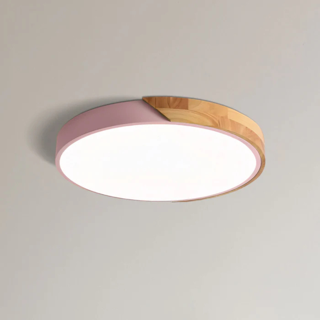 Lampa Sufitowa LED w Stylu Skandynawskim, Zimna Biel — Plafon do Salonu i Przedpokoju