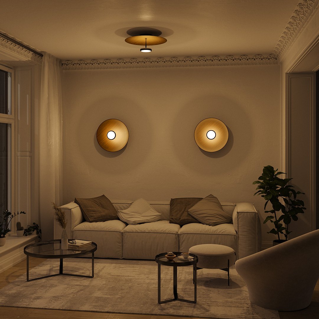 Lampa Sufitowa LED – Retro-Nowoczesny Design z Podwójnym Oświetleniem