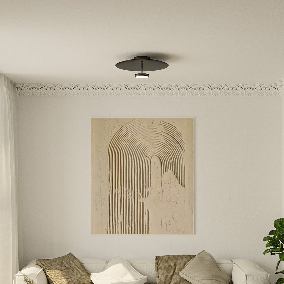Lampa Sufitowa LED – Retro-Nowoczesny Design z Podwójnym Oświetleniem