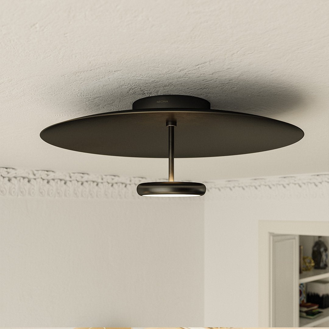 Lampa Sufitowa LED – Retro-Nowoczesny Design z Podwójnym Oświetleniem