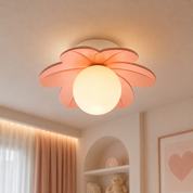 Lampa Sufitowa Kwiat – Dekoracyjny Plafon z Matową Kulą do Sypialni i Salonu