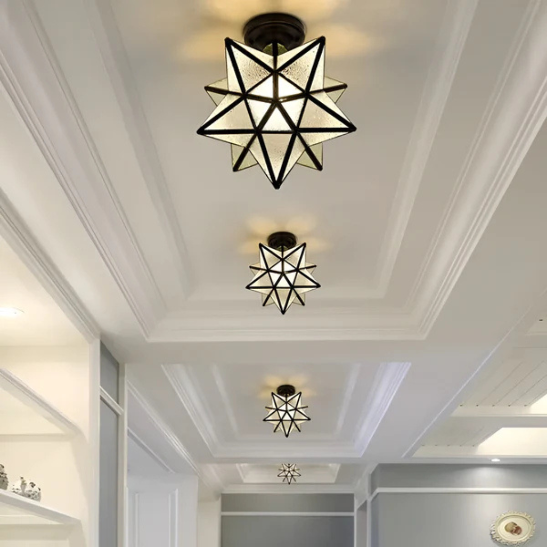 Lampa Sufitowa LED z Metalu, Regulacja Barwy Światła — Plafon do Salonu, Sypialni i Gabinetu