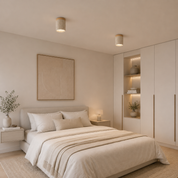 Lampa Sufitowa Trawertyn i Drewno – Plafon z Naturalnego Kamienia do Holu i Sypialni