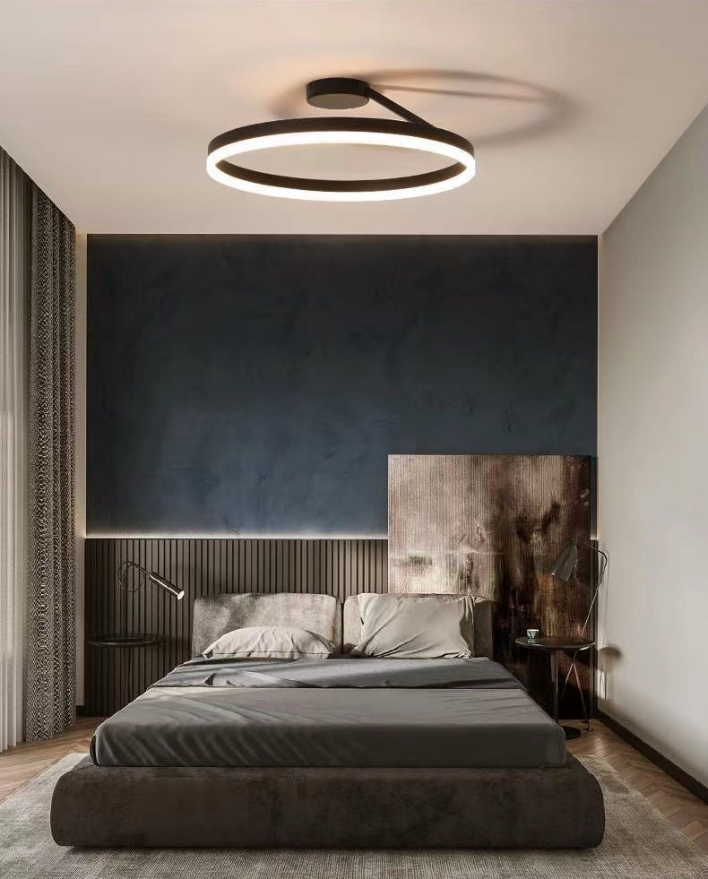 Lampa Sufitowa w Kształcie Pierścienia | Lampa do Sypialni LED