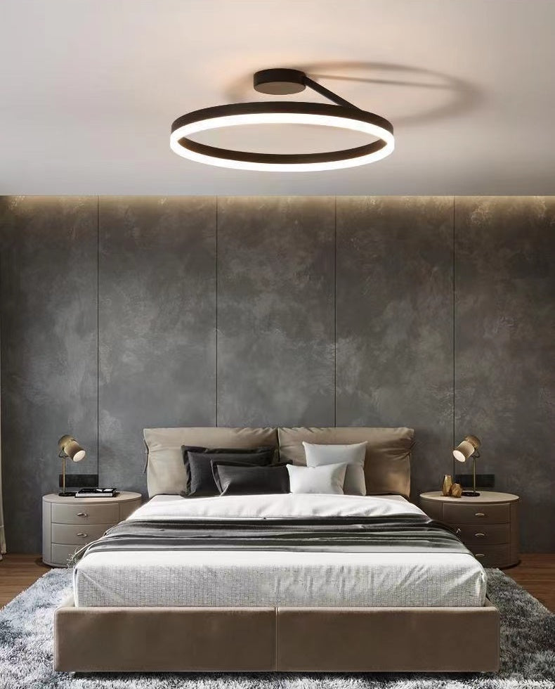 Lampa Sufitowa w Kształcie Pierścienia | Lampa do Sypialni LED