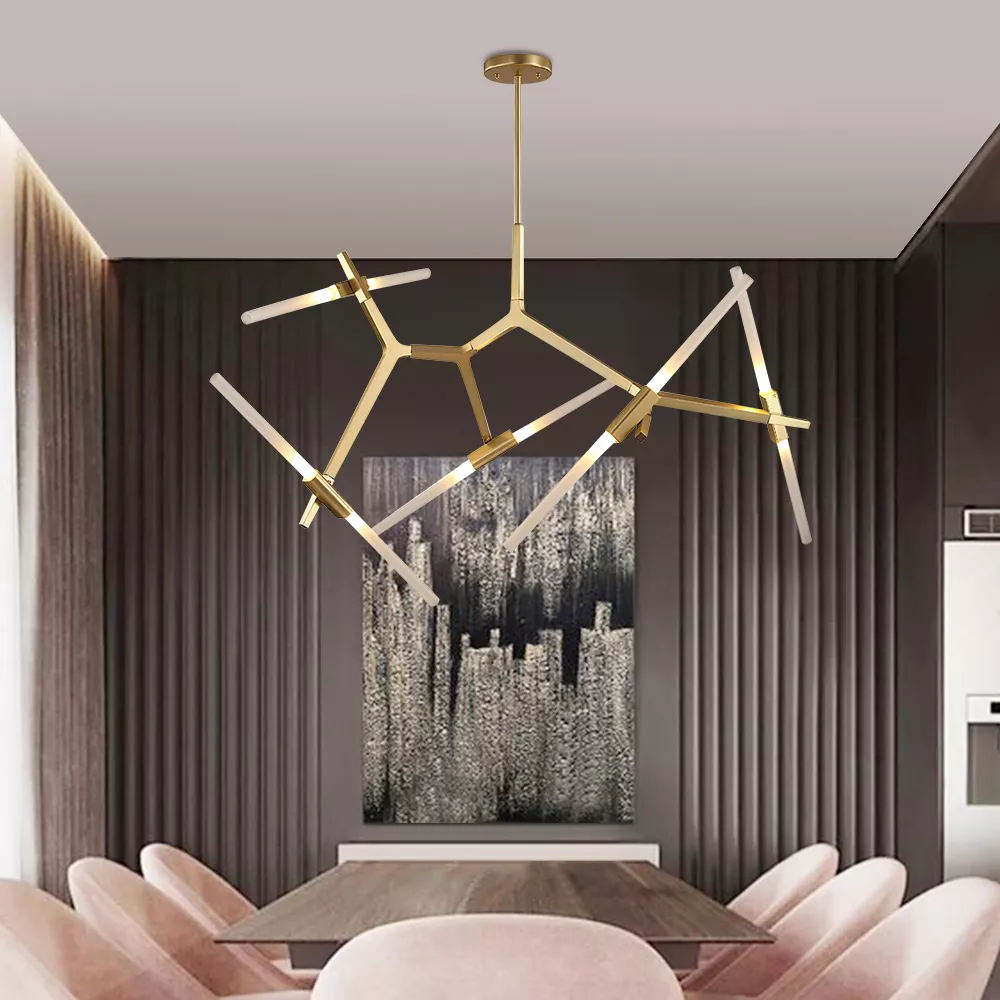 Lampa Sufitowa w Kształcie Szczytu | Nowoczesna Lampa do Salonu