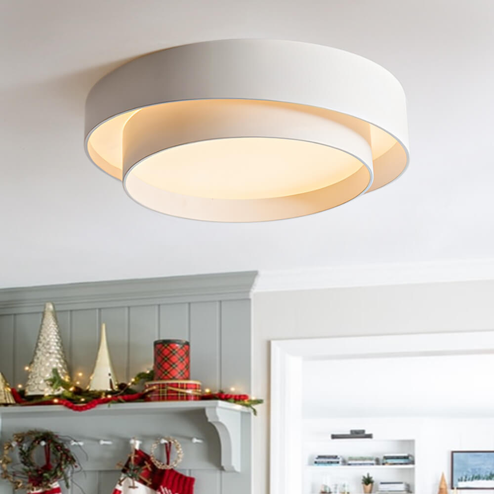 Lampa Sufitowa z Pierścieniami Koncentrycznymi | Lampa do Sypialni