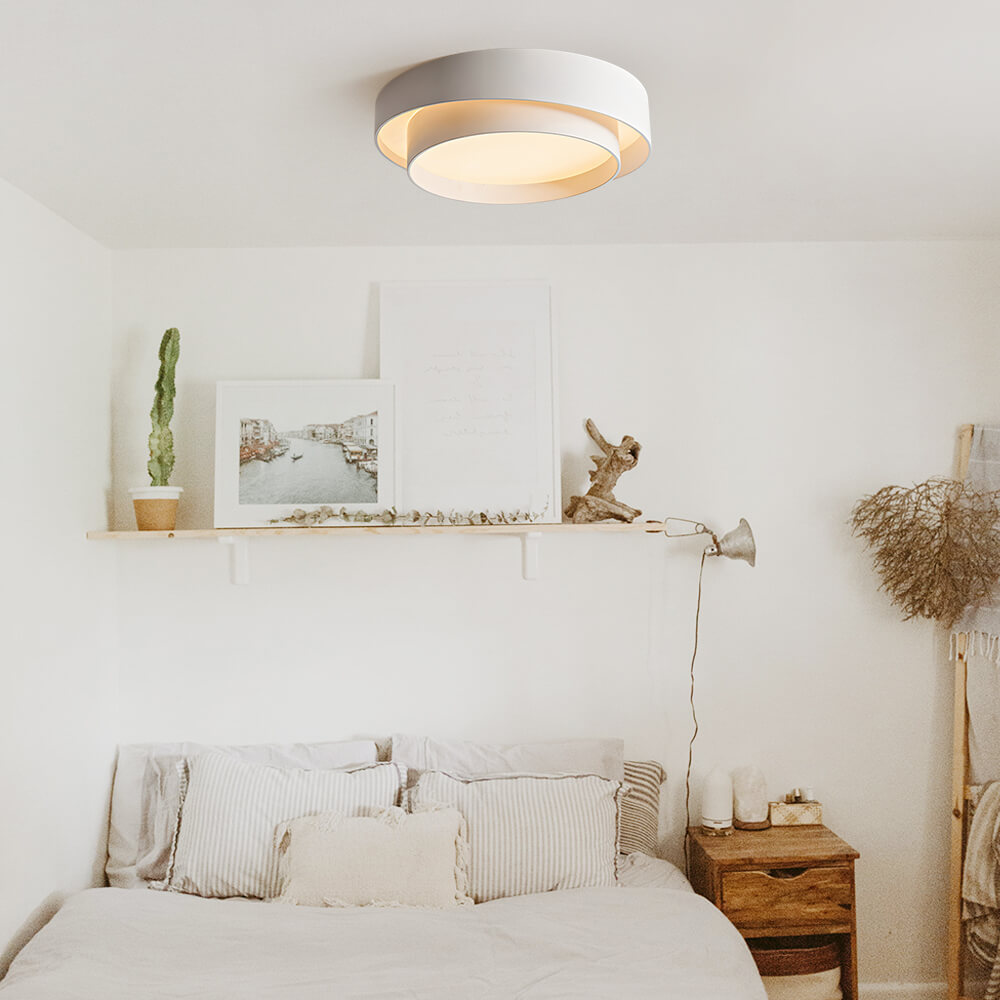 Lampa Sufitowa z Pierścieniami Koncentrycznymi | Lampa do Sypialni