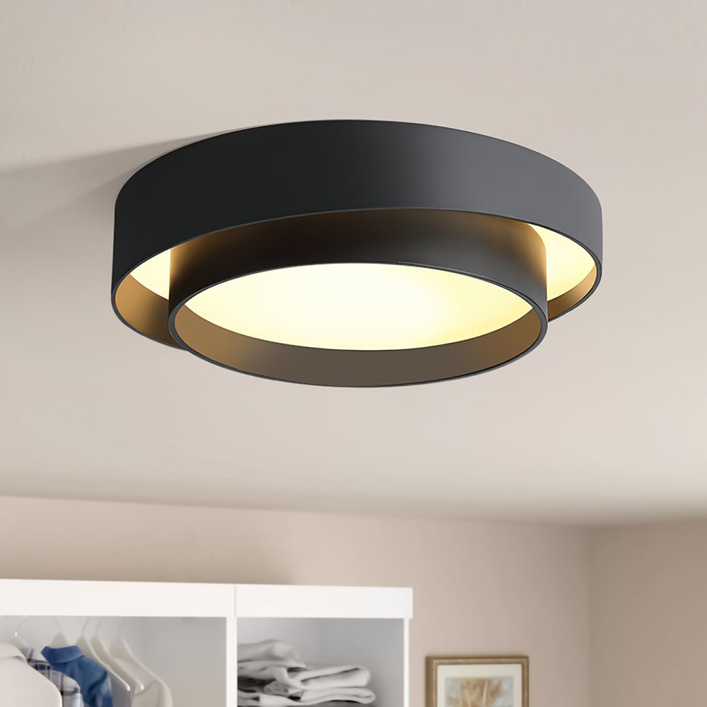 Lampa Sufitowa z Pierścieniami Koncentrycznymi | Lampa do Sypialni