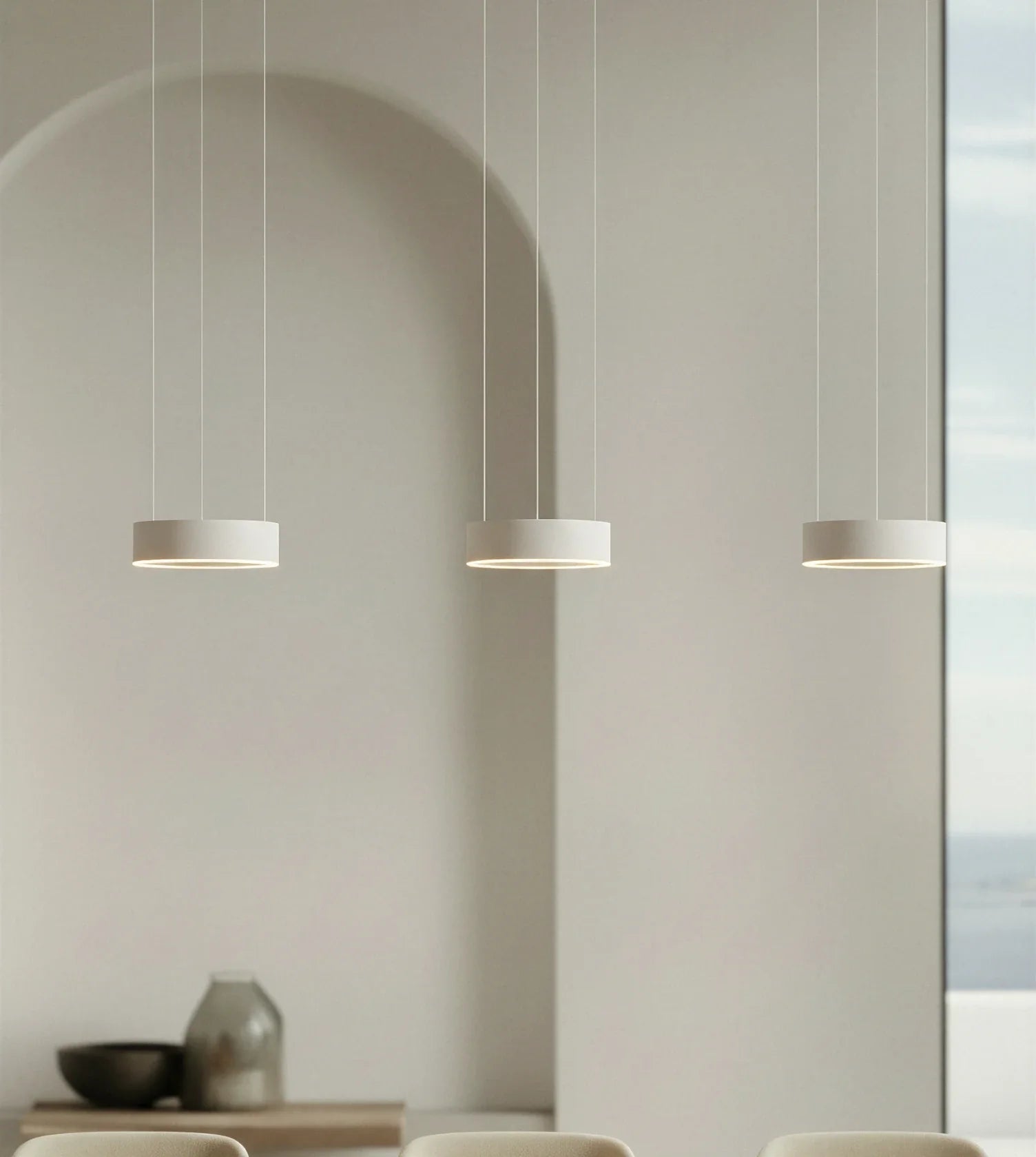 Lampa Wisząca LED 3 Pierścienie – Ściemniana z Pilotem