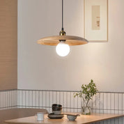 Lampa Wisząca Drewniana w Stylu Skandynawskim, Regulowany Przewód — Oświetlenie LED E27 do Jadalni i Kuchni