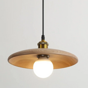 Lampa Wisząca Drewniana w Stylu Skandynawskim, Regulowany Przewód — Oświetlenie LED E27 do Jadalni i Kuchni