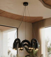Lampa Wisząca ELVA LED – Nordycki Styl w Czarnej Oprawie