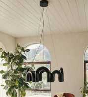 Lampa Wisząca ELVA LED – Nordycki Styl w Czarnej Oprawie