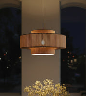 Lampa Wisząca – Pleciona Bawełna w Kolorze Taupe