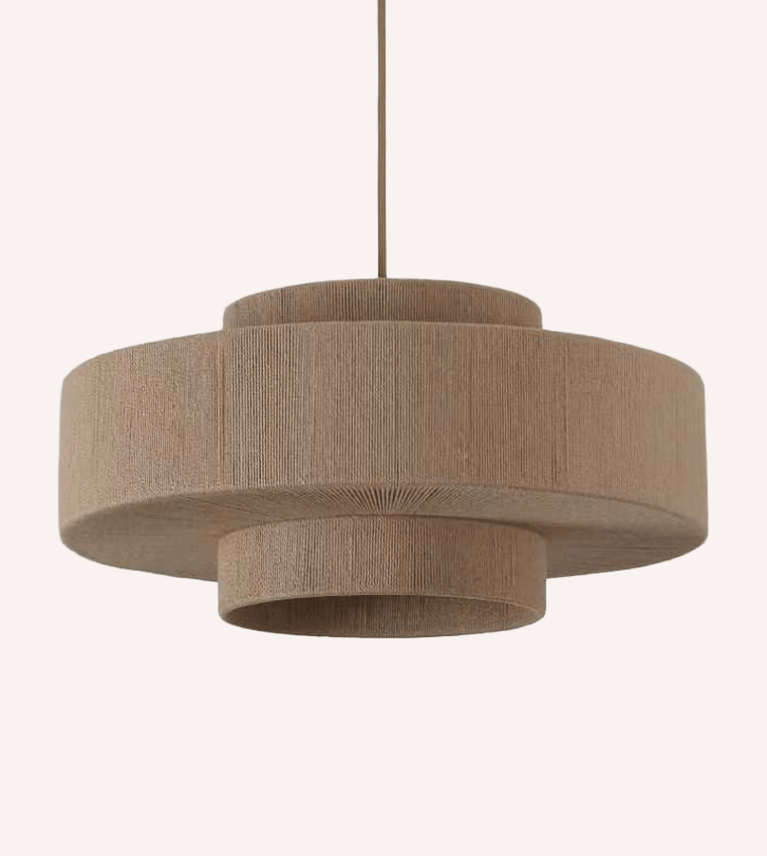 Lampa Wisząca – Pleciona Bawełna w Kolorze Taupe