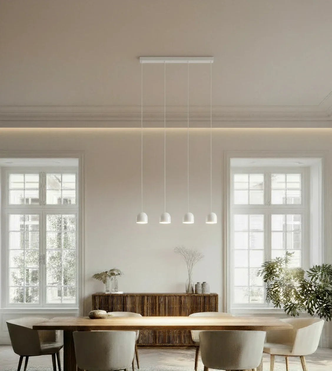 Lampa Wisząca LED – Smukła Konstrukcja z Regulacją Wysokości