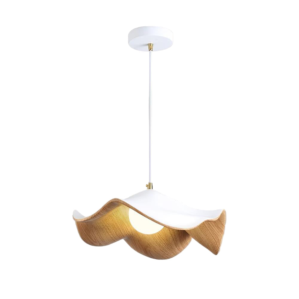 Lampa Wisząca Lotos z Żywicy – Organiczna Design Lampa do Jadalni i Kuchni