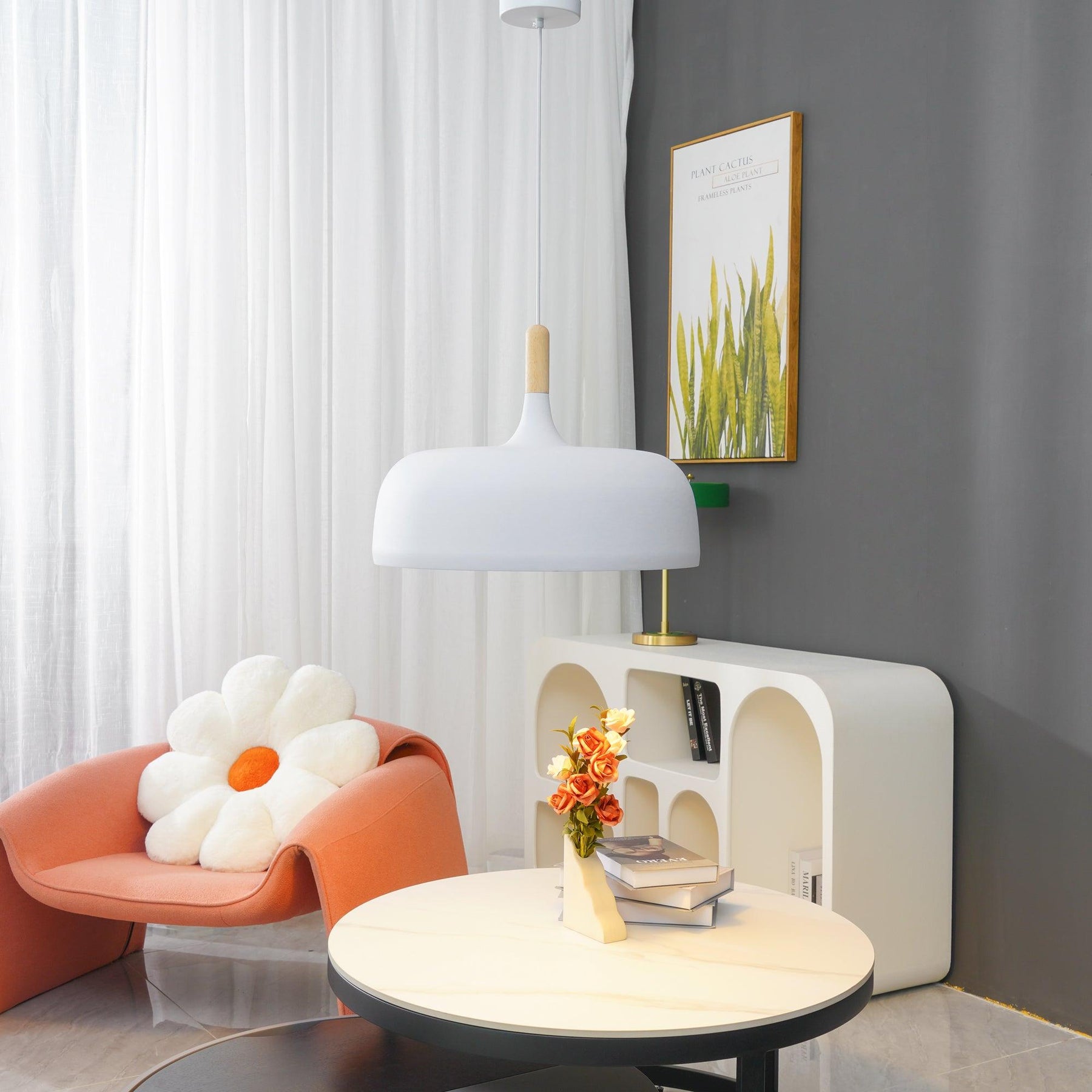 Lampa Wisząca Nordic – Drewno i Metal w Skandynawskim Stylu
