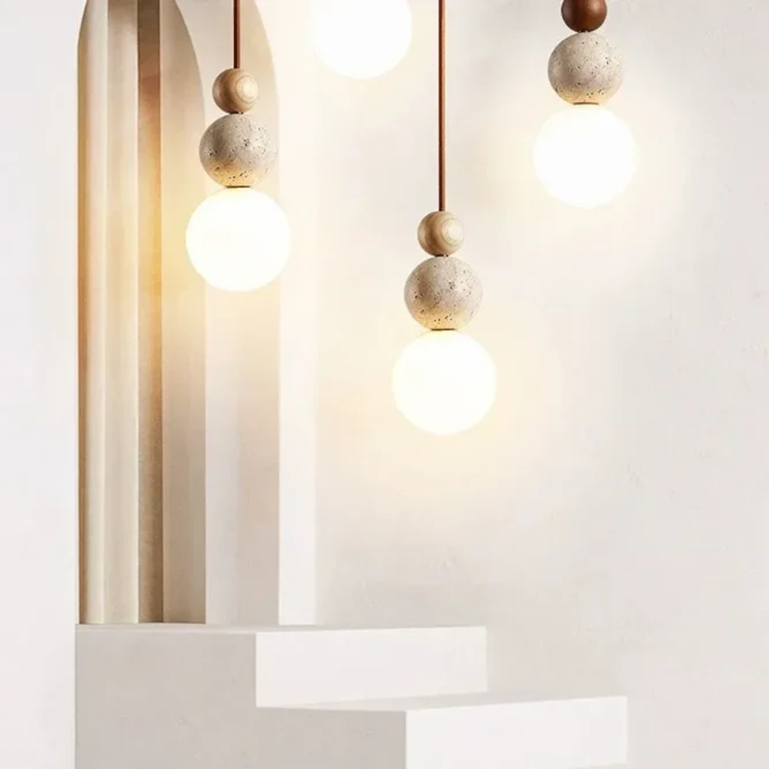 Lampa Wisząca Potrójna Kula | Lampa Sufitowa do Sypialni