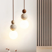 Lampa Wisząca Potrójna Kula | Lampa Sufitowa do Sypialni