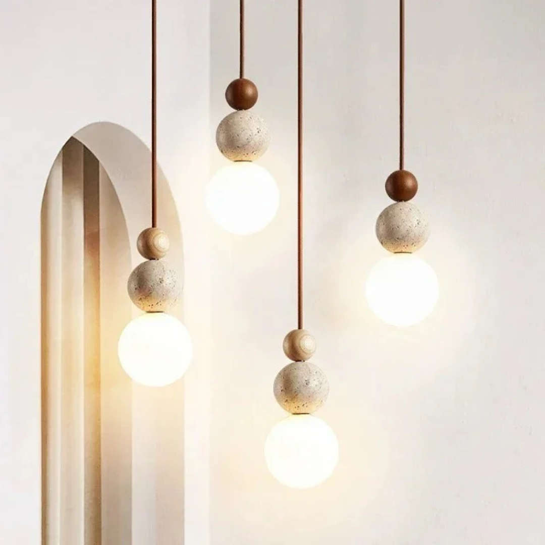 Lampa Wisząca Potrójna Kula | Lampa Sufitowa do Sypialni
