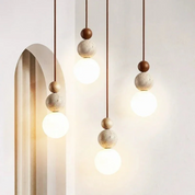 Lampa Wisząca Potrójna Kula | Lampa Sufitowa do Sypialni