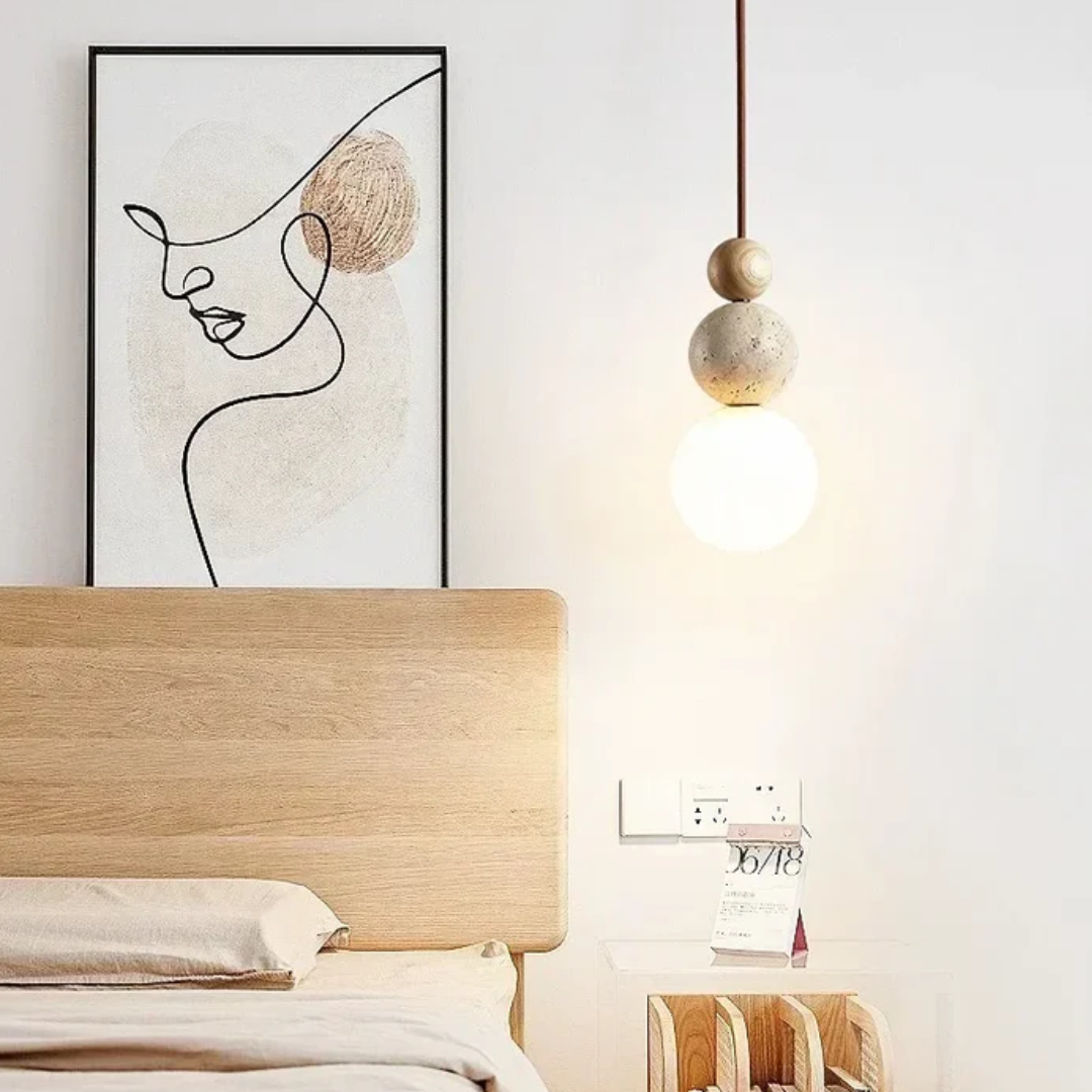 Lampa Wisząca Potrójna Kula | Lampa Sufitowa do Sypialni
