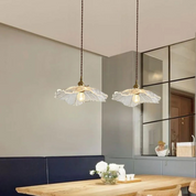 Lampa Wisząca Retro Szklana Lotos – Design nad Stół do Jadalni i Salonu