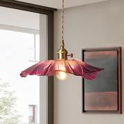 Lampa Wisząca Retro Szklana Lotos – Design nad Stół do Jadalni i Salonu