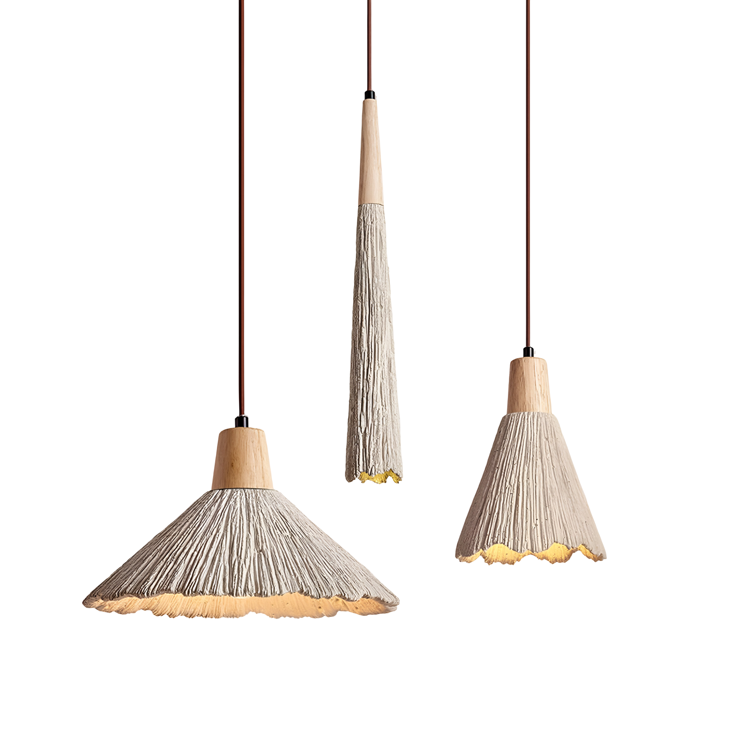 Lampa Wisząca Wabi-Sabi – Naturalna Tekstura i Miękkie Światło