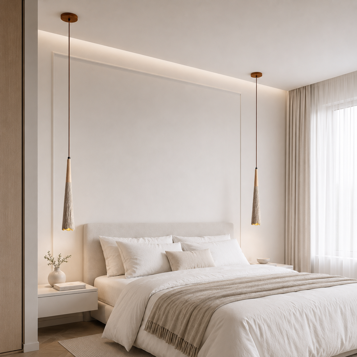 Lampa Wisząca Wabi-Sabi – Naturalna Tekstura i Miękkie Światło