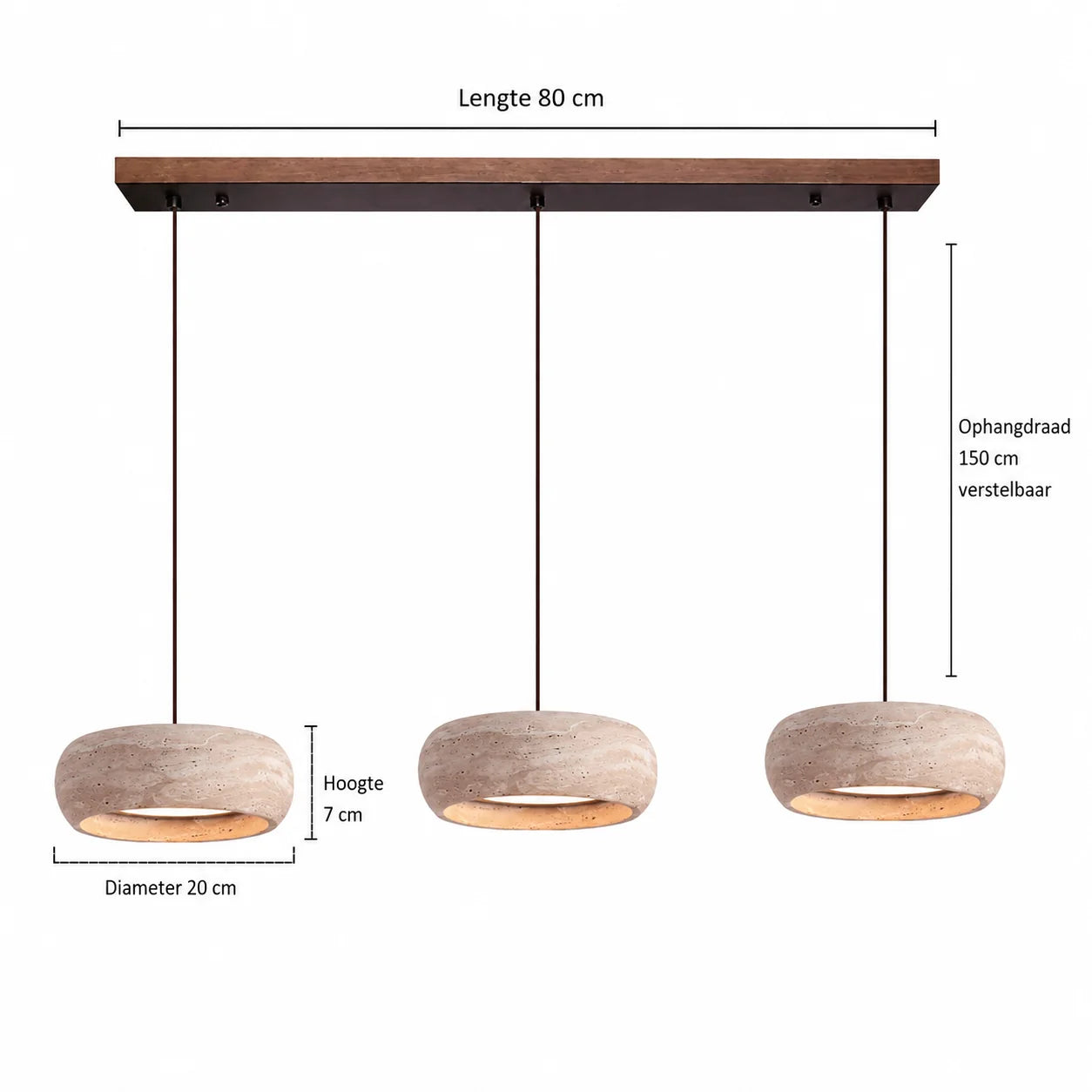 Lampa Wisząca Wabi-Sabi Trawertyn – Cylindryczny Design z Naturalnego Kamienia