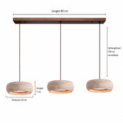 Lampa Wisząca Wabi-Sabi Trawertyn – Cylindryczny Design z Naturalnego Kamienia