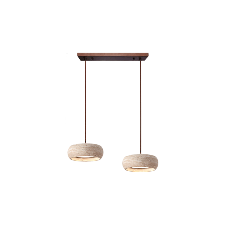 Lampa Wisząca Wabi-Sabi Trawertyn – Cylindryczny Design z Naturalnego Kamienia
