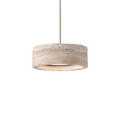 Lampa Wisząca Wabi-Sabi Trawertyn – Cylindryczny Design z Naturalnego Kamienia