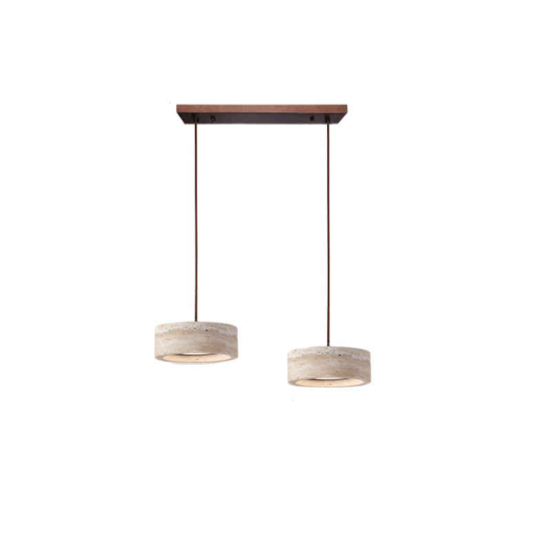 Lampa Wisząca Wabi-Sabi Trawertyn – Cylindryczny Design z Naturalnego Kamienia