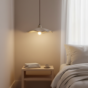 Lampa Wisząca Wabi-Sabi z Cementu – Organiczny Kwiatowy Design