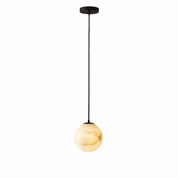 Lampa Wisząca z Alabastru – Naturalny Kamień i Miękkie Światło