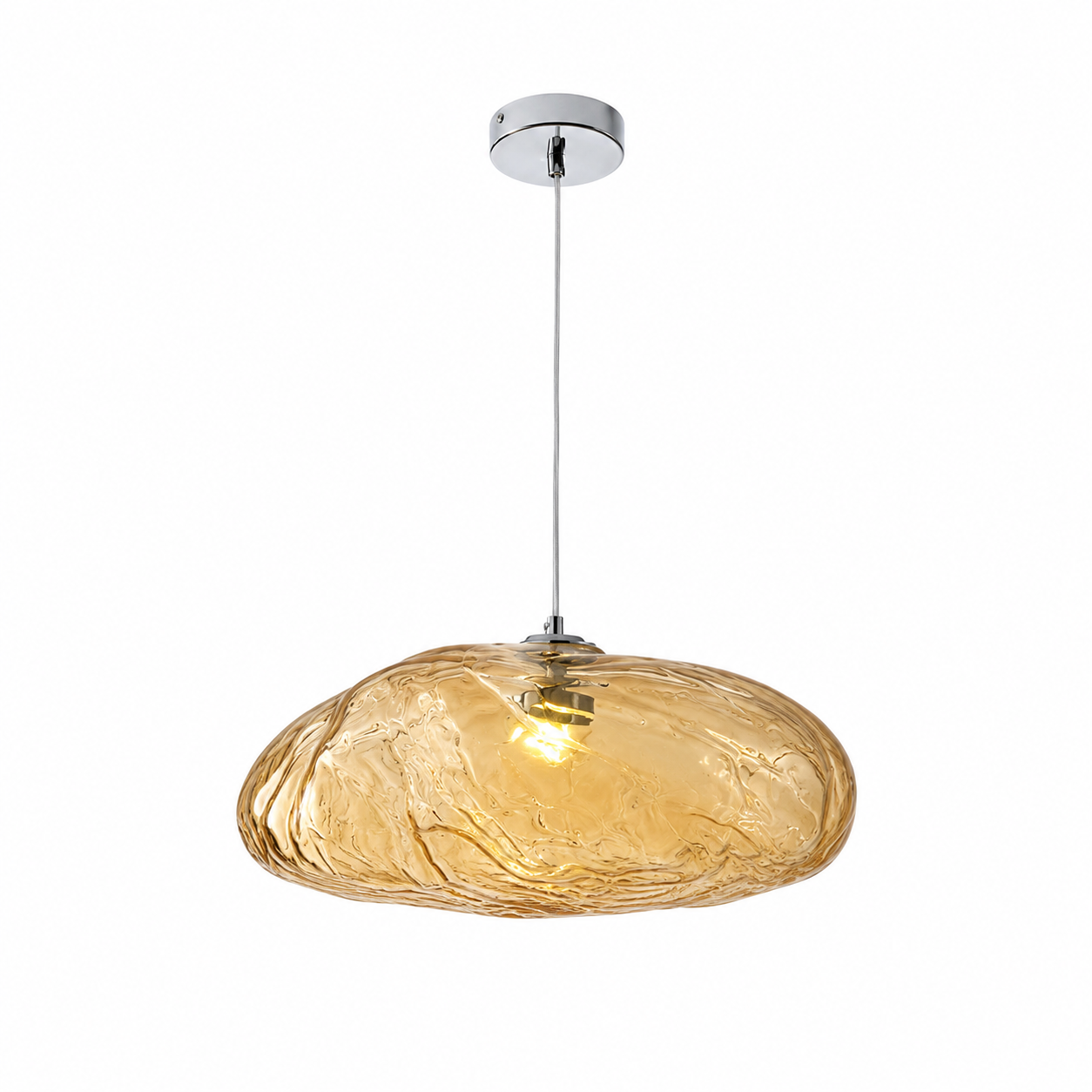 Lampa Wisząca ze Szkła – Organiczna Forma Inspirowana Chmurą