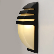 Lampa Zewnętrzna Ścienna z Czujnikiem Ruchu, Matowa Czerń — Oświetlenie LED IP65 do Ogrodu i Podjazdu