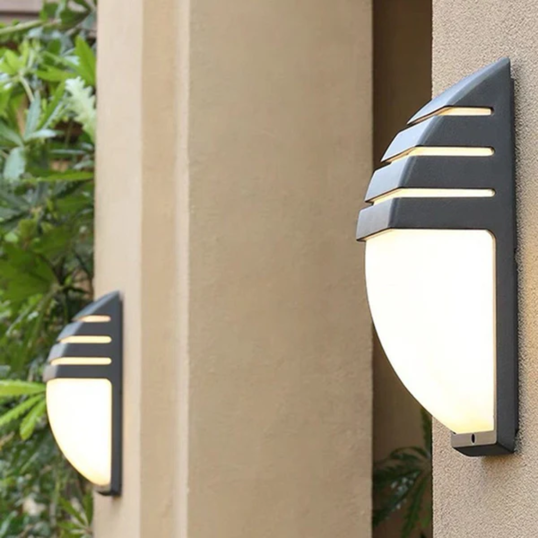 Lampa Zewnętrzna Ścienna z Czujnikiem Ruchu, Matowa Czerń — Oświetlenie LED IP65 do Ogrodu i Podjazdu