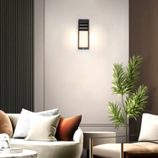 Lampa Zewnętrzna Ścienna z Czujnikiem Ruchu, Matowa Czerń — Oświetlenie LED IP65 do Ogrodu i Podjazdu