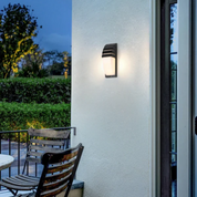 Lampa Zewnętrzna Ścienna z Czujnikiem Ruchu, Matowa Czerń — Oświetlenie LED IP65 do Ogrodu i Podjazdu