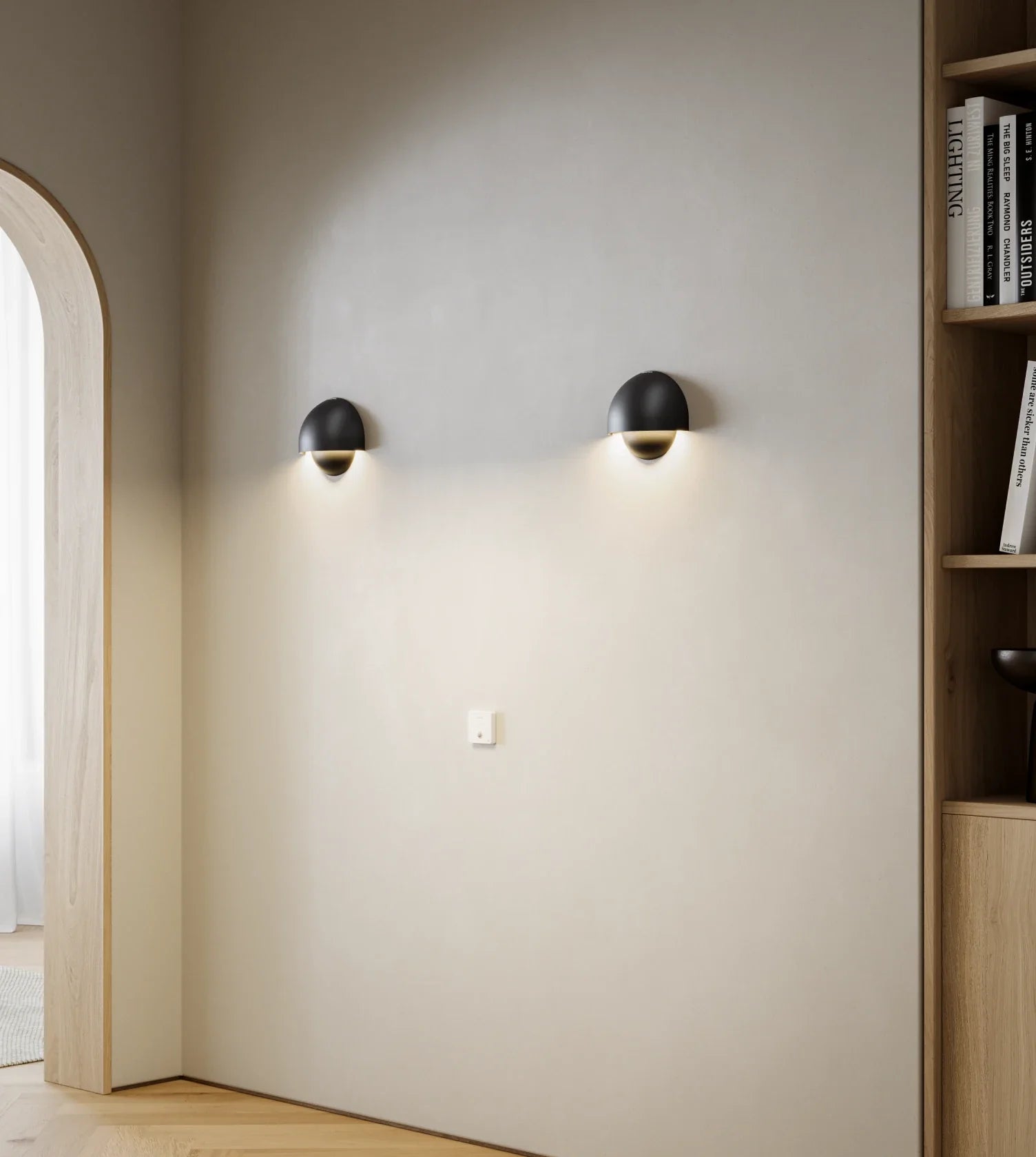 Lampa Ścienna LED – Aluminium z Ciepłym Światłem