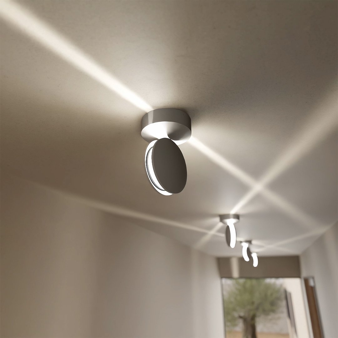 Lampa Sufitowa LED – Białe Aluminium obracana o 360°