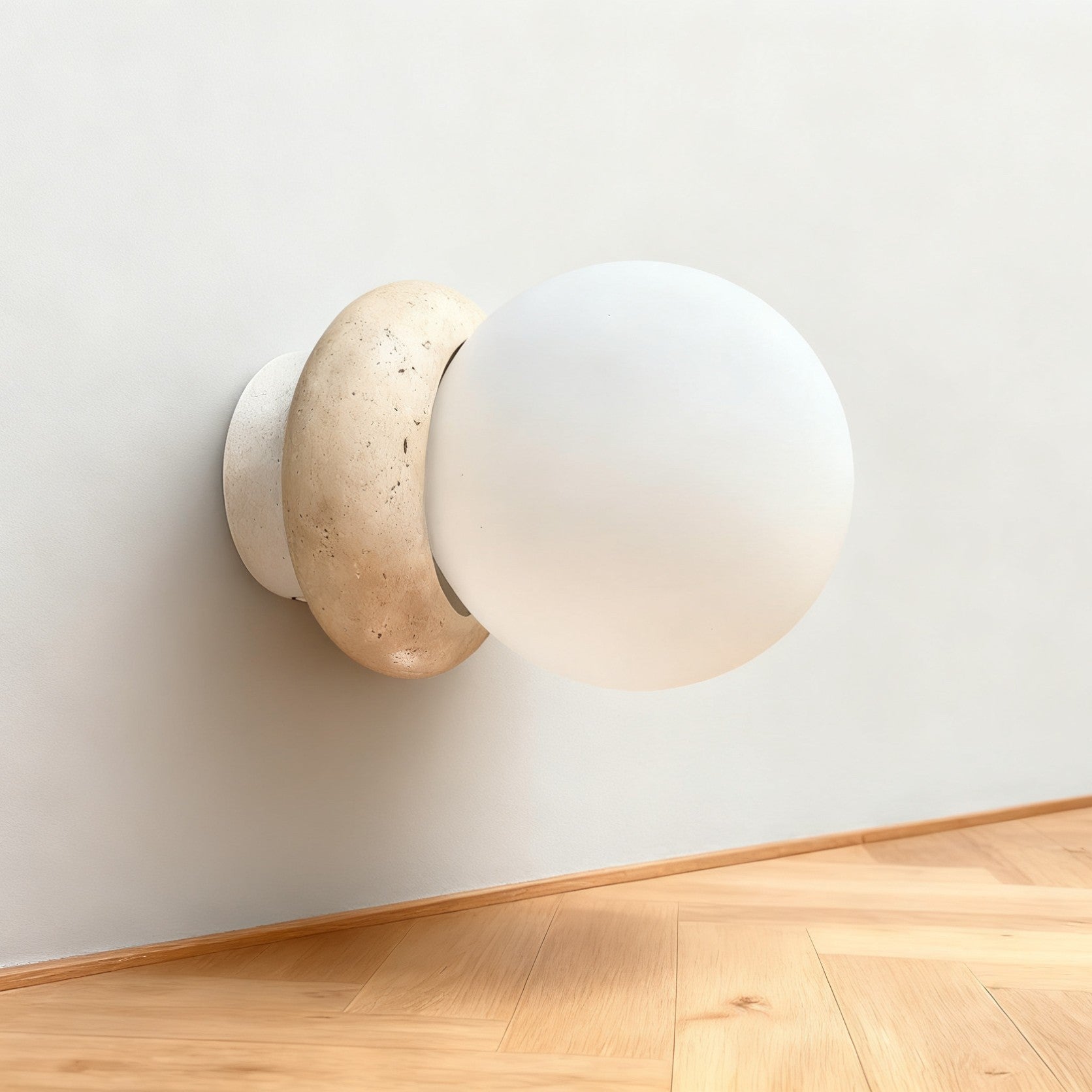 Lampa Ścienna Travertine – Organiczna Forma i Subtelne Oświetlenie